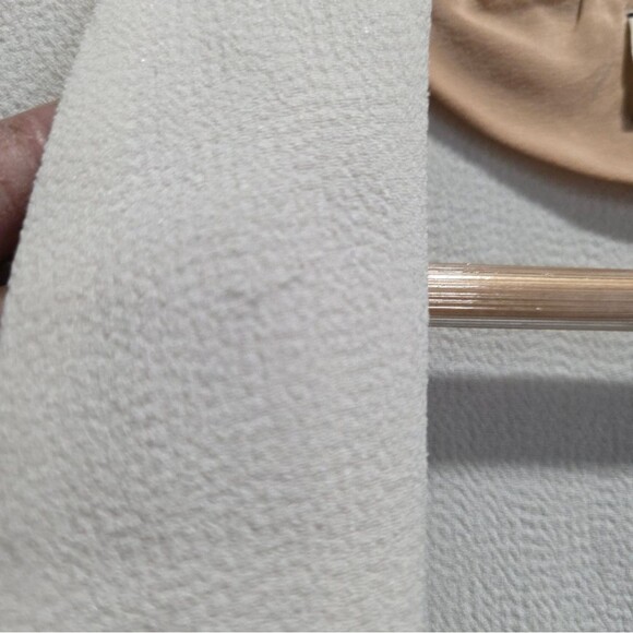 Aritzia Wilfred Short Open Chevalier Blazer Jacket Cream Size 2 Silk - Picture 7 of 7